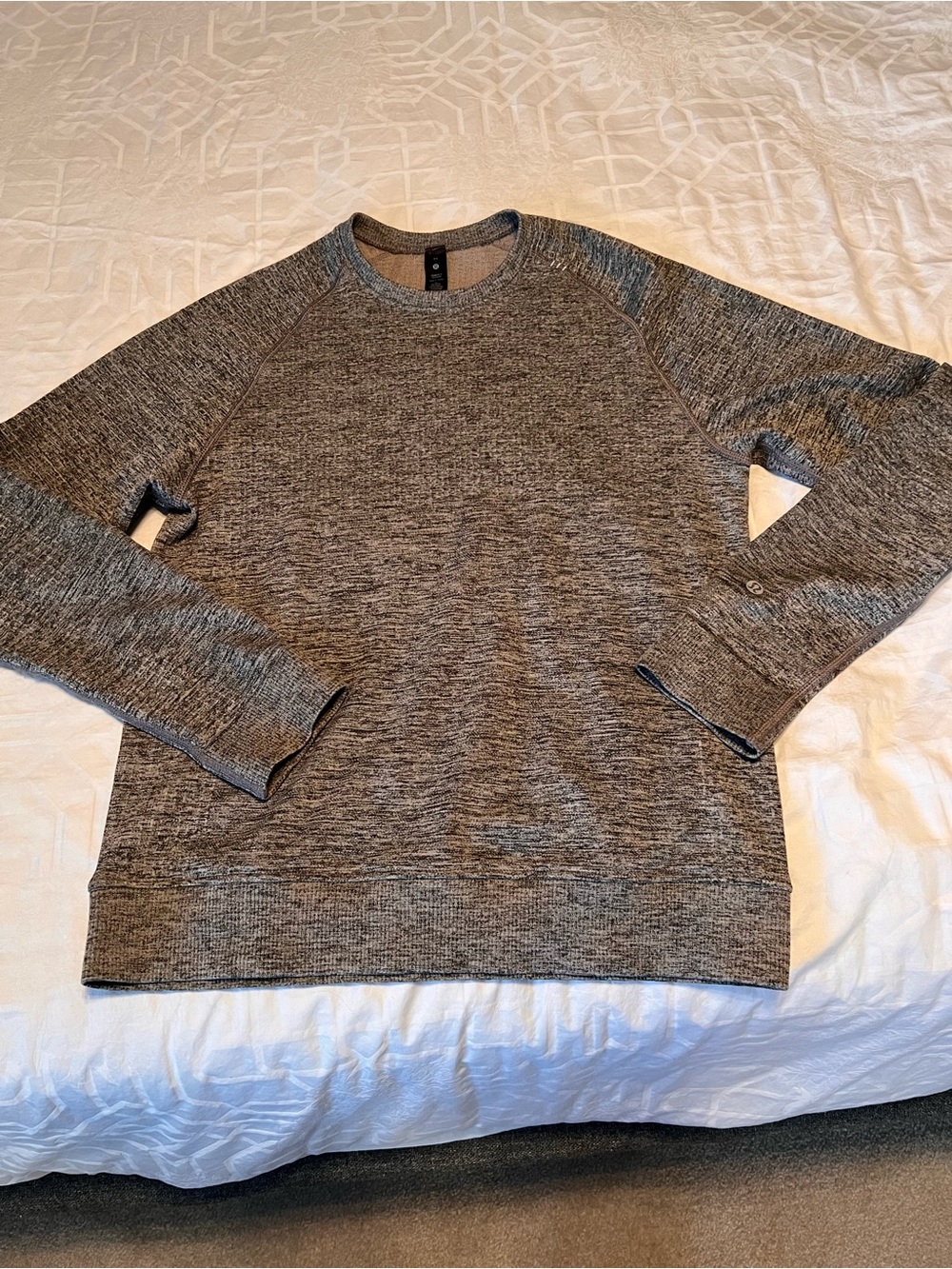 lululemon athletica Men's Heathered Gray Crewneck Sweater